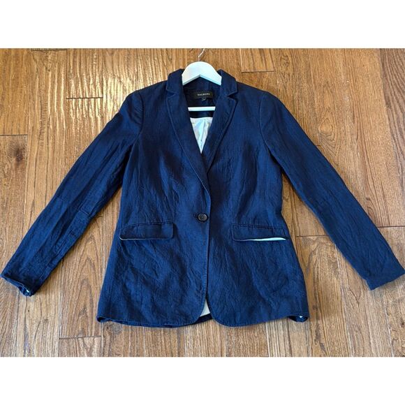 Talbots 100% linen classic single button blazer 4 - Picture 8 of 8